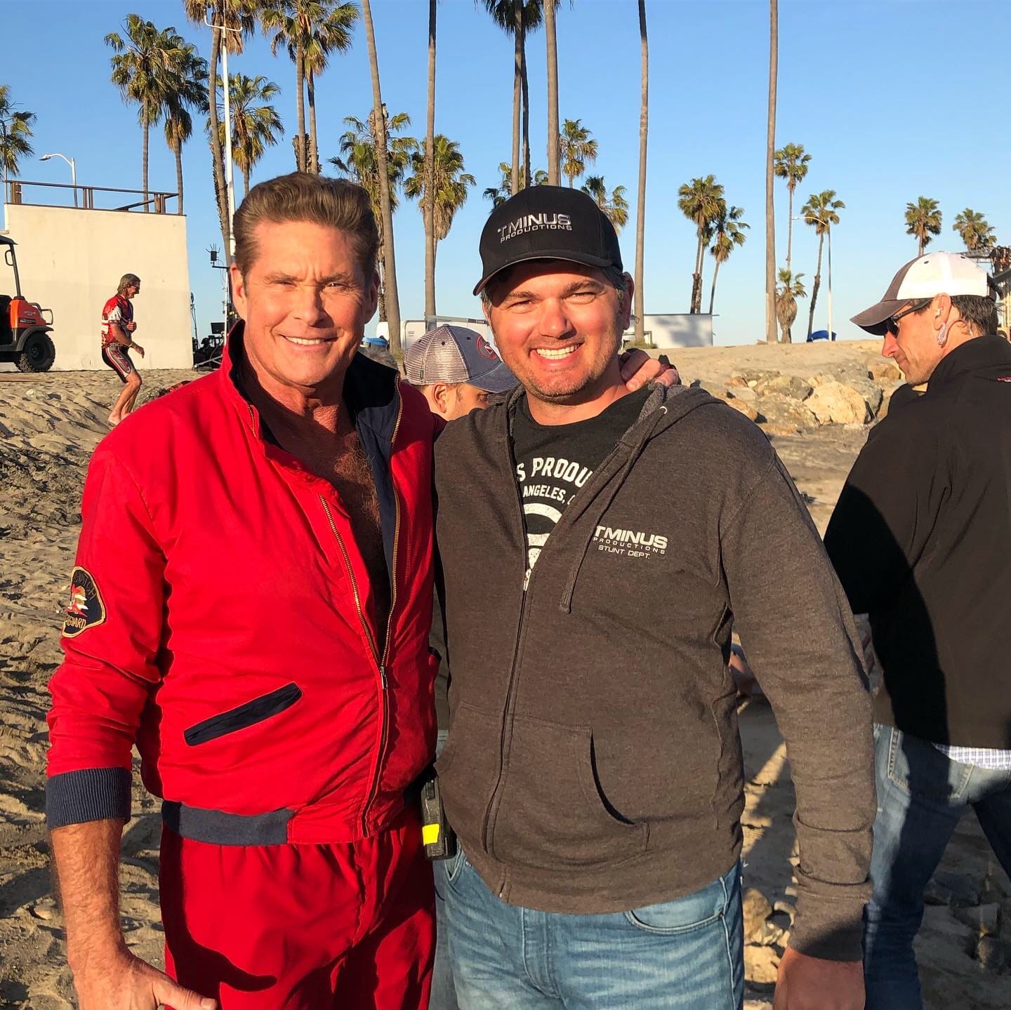 A photo of TJ White and David Hasselhoff