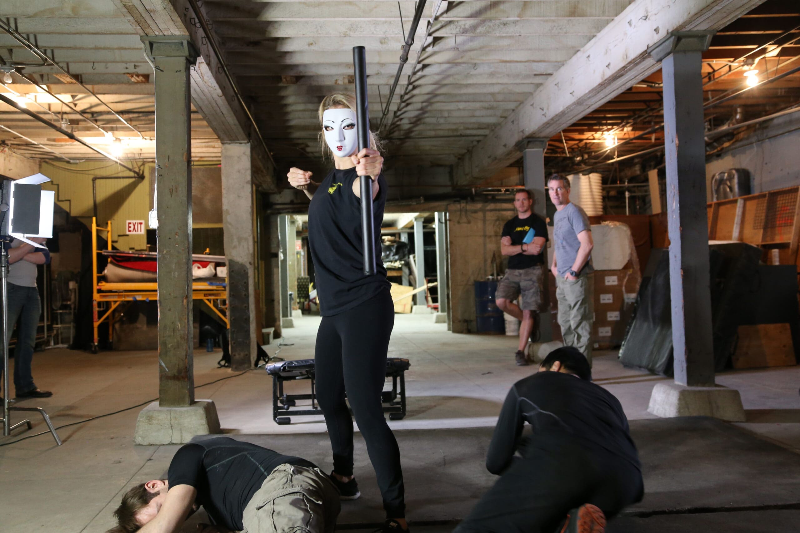 Stunt Coordinator/2nd Unit Director TJ White Setting up a Shot